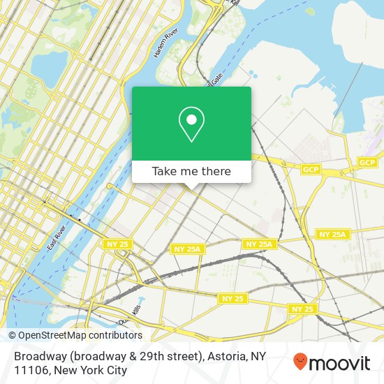 Mapa de Broadway (broadway & 29th street), Astoria, NY 11106
