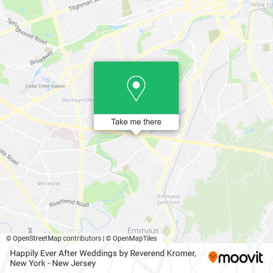 Happily Ever After Weddings by Reverend Kromer map