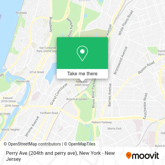Perry Ave (204th and perry ave) map