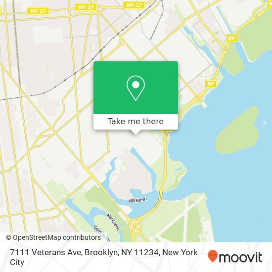 Mapa de 7111 Veterans Ave, Brooklyn, NY 11234
