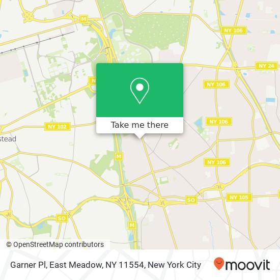Mapa de Garner Pl, East Meadow, NY 11554