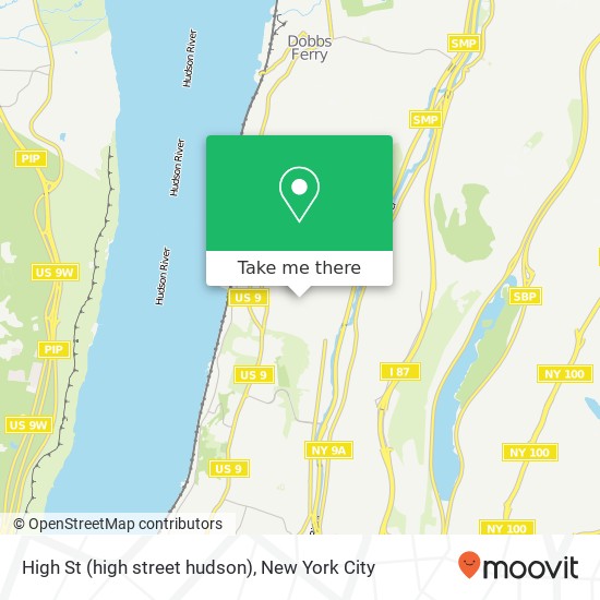 Mapa de High St (high street hudson), Hastings-on-Hudson, NY 10706