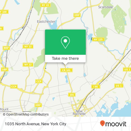 1035 North Avenue, 1035 North Ave, New Rochelle, NY 10804, USA map