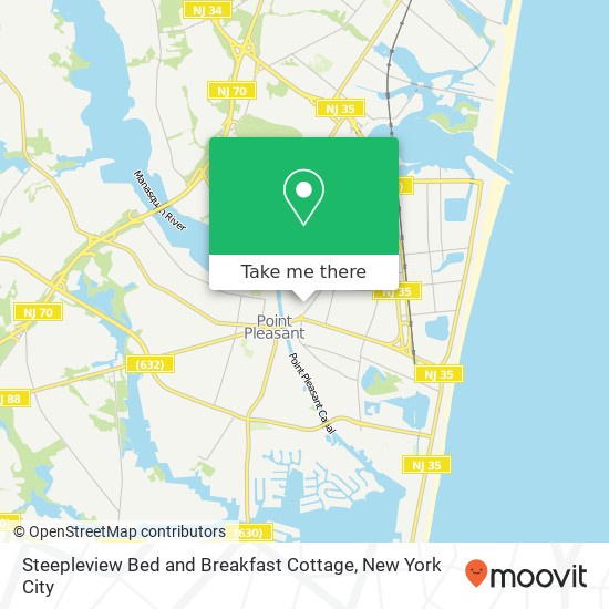 Mapa de Steepleview Bed and Breakfast Cottage, 1107 Front St