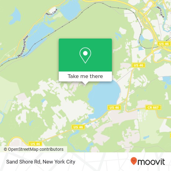 Mapa de Sand Shore Rd, Budd Lake, NJ 07828