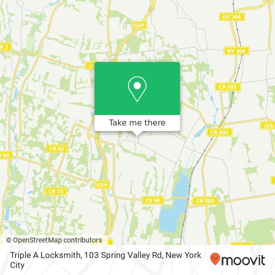 Triple A Locksmith, 103 Spring Valley Rd map