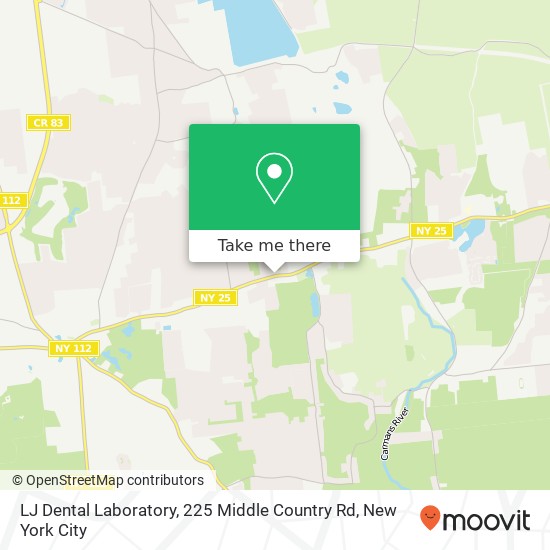 Mapa de LJ Dental Laboratory, 225 Middle Country Rd