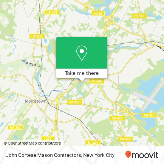 John Cortese Mason Contractors map