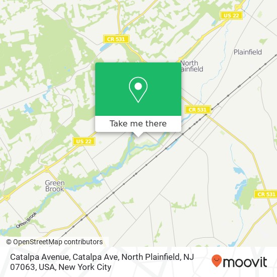 Mapa de Catalpa Avenue, Catalpa Ave, North Plainfield, NJ 07063, USA