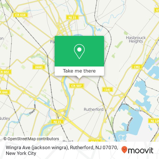 Wingra Ave (jackson wingra), Rutherford, NJ 07070 map