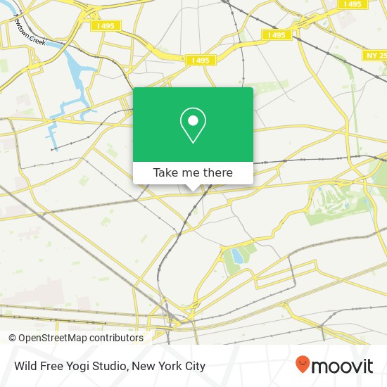 Mapa de Wild Free Yogi Studio, 60-31 Myrtle Ave