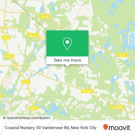 Coastal Nursery, 50 Vanderveer Rd map