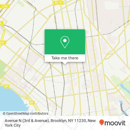 Avenue N (3rd & Avenue), Brooklyn, NY 11230 map