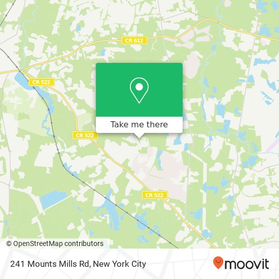 Mapa de 241 Mounts Mills Rd, Monroe Twp, NJ 08831