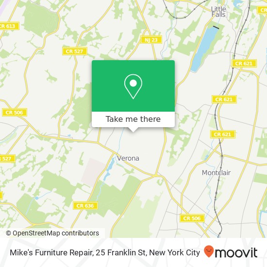 Mapa de Mike's Furniture Repair, 25 Franklin St