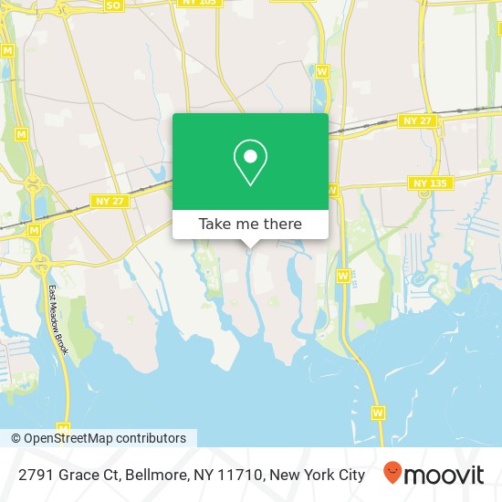 Mapa de 2791 Grace Ct, Bellmore, NY 11710