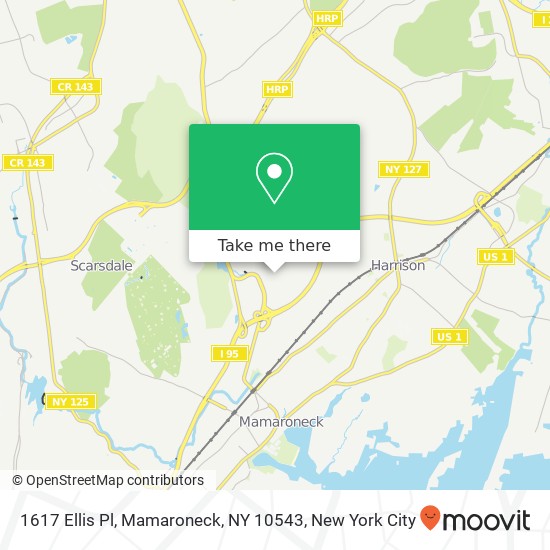 Mapa de 1617 Ellis Pl, Mamaroneck, NY 10543