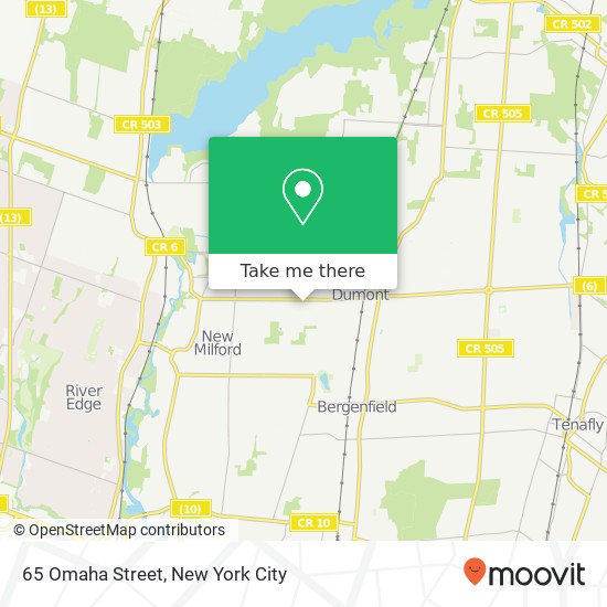 Mapa de 65 Omaha Street, 65 Omaha St, Dumont, NJ 07628, USA