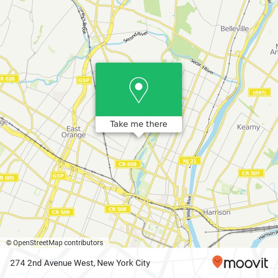 274 2nd Avenue West, 274 2nd Ave W, Newark, NJ 07107, USA map