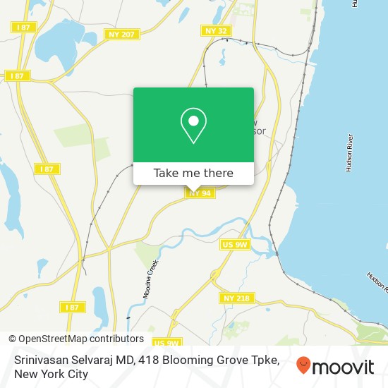 Mapa de Srinivasan Selvaraj MD, 418 Blooming Grove Tpke