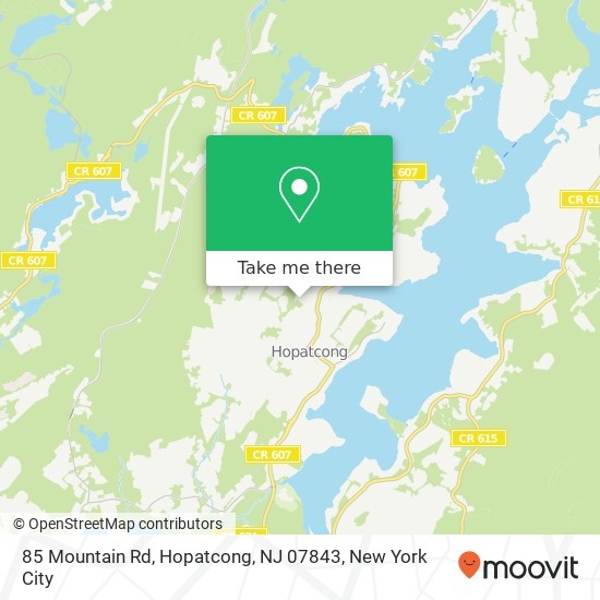 Mapa de 85 Mountain Rd, Hopatcong, NJ 07843