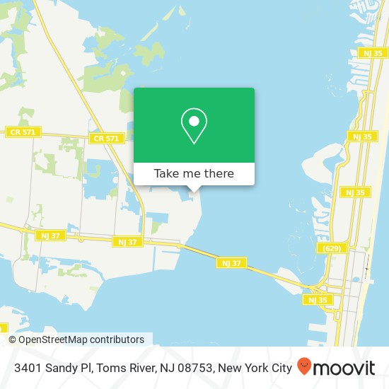 3401 Sandy Pl, Toms River, NJ 08753 map