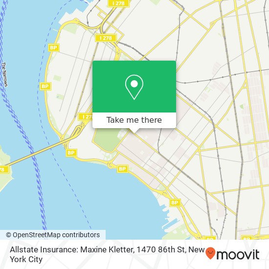 Mapa de Allstate Insurance: Maxine Kletter, 1470 86th St
