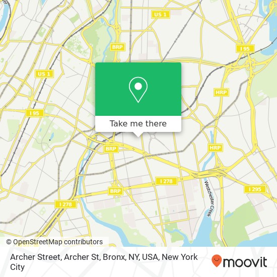 Archer Street, Archer St, Bronx, NY, USA map