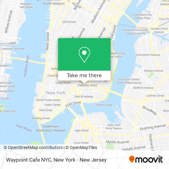 Waypoint Cafe NYC map