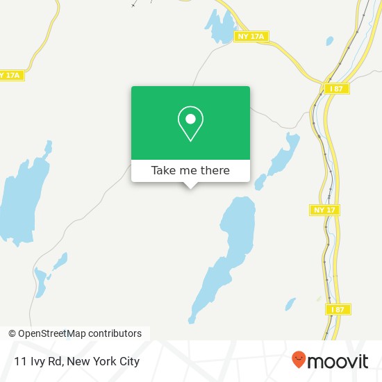 Mapa de 11 Ivy Rd, Tuxedo Park (TUXEDO PARK), NY 10987