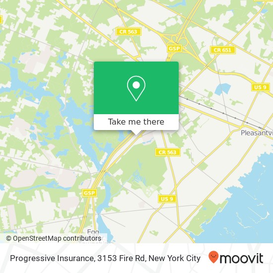 Progressive Insurance, 3153 Fire Rd map