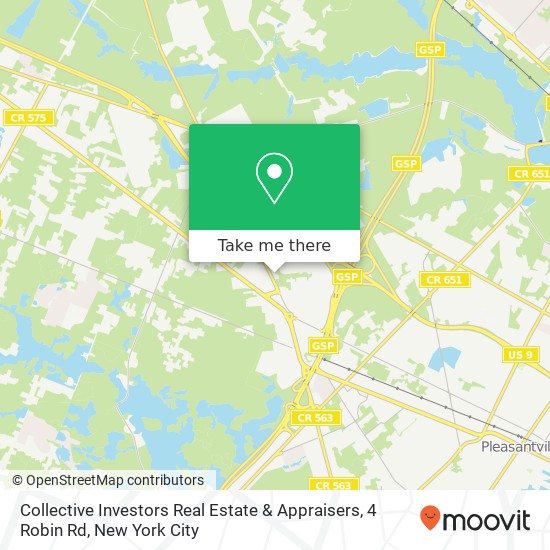 Collective Investors Real Estate & Appraisers, 4 Robin Rd map