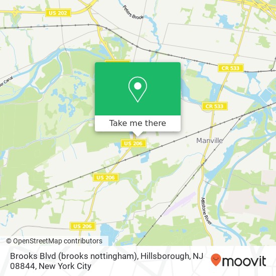 Brooks Blvd (brooks nottingham), Hillsborough, NJ 08844 map