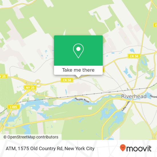 ATM, 1575 Old Country Rd map