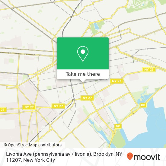 Livonia Ave (pennsylvania av / livonia), Brooklyn, NY 11207 map