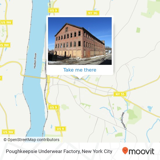 Mapa de Poughkeepsie Underwear Factory