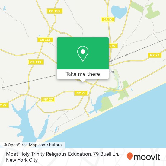 Mapa de Most Holy Trinity Religious Education, 79 Buell Ln