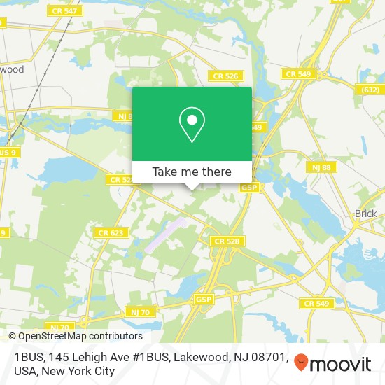 1BUS, 145 Lehigh Ave #1BUS, Lakewood, NJ 08701, USA map