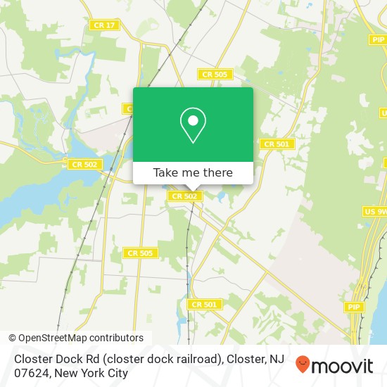 Mapa de Closter Dock Rd (closter dock railroad), Closter, NJ 07624