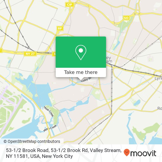 Mapa de 53-1 / 2 Brook Road, 53-1 / 2 Brook Rd, Valley Stream, NY 11581, USA