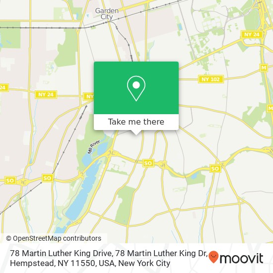 Mapa de 78 Martin Luther King Drive, 78 Martin Luther King Dr, Hempstead, NY 11550, USA