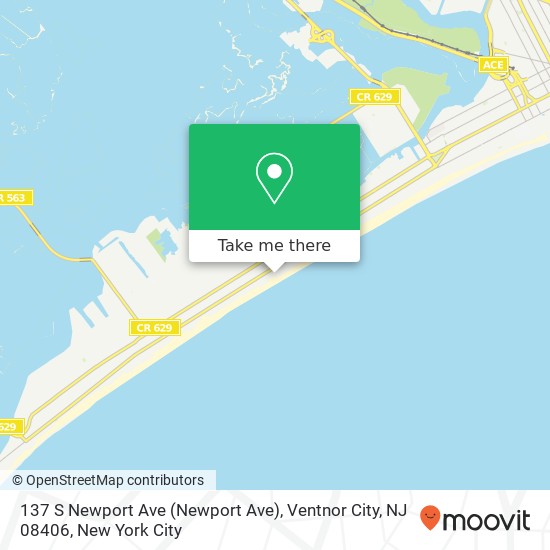 Mapa de 137 S Newport Ave (Newport Ave), Ventnor City, NJ 08406