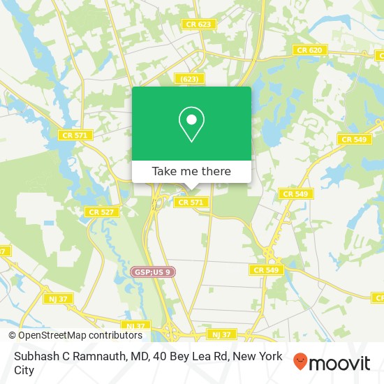 Subhash C Ramnauth, MD, 40 Bey Lea Rd map