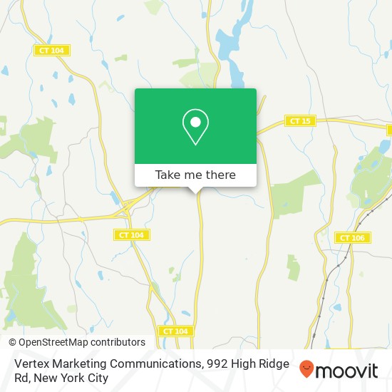 Vertex Marketing Communications, 992 High Ridge Rd map