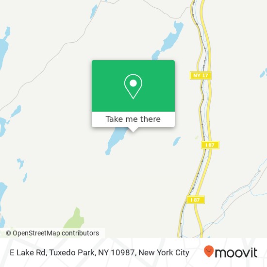 Mapa de E Lake Rd, Tuxedo Park, NY 10987