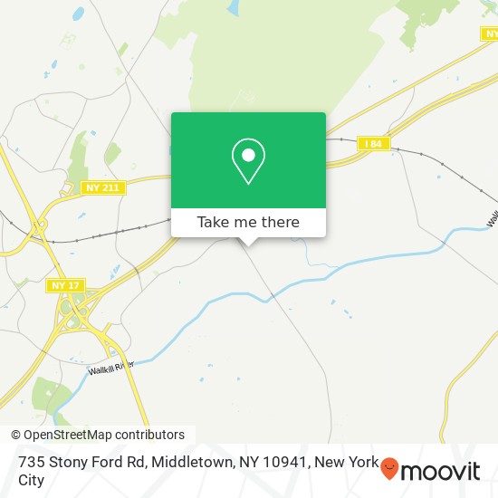 Mapa de 735 Stony Ford Rd, Middletown, NY 10941