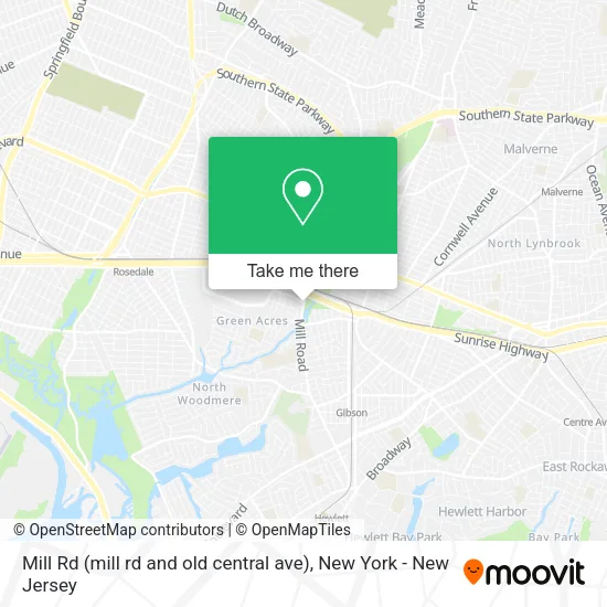 Mill Rd (mill rd and old central ave) map