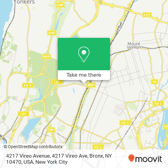 4217 Vireo Avenue, 4217 Vireo Ave, Bronx, NY 10470, USA map