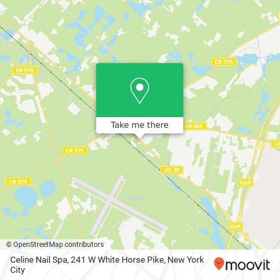 Celine Nail Spa, 241 W White Horse Pike map