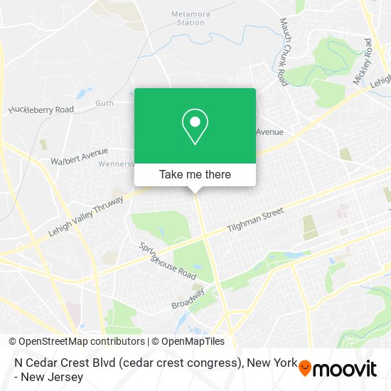 Mapa de N Cedar Crest Blvd (cedar crest congress)